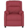 vidaXL Zdvíhacie masážne kreslo vínovočervené umelá koža