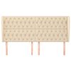 vidaXL Čelo postele so z&aacute;hybmi kr&eacute;mov&eacute; 203x23x118/128 cm l&aacute;tka
