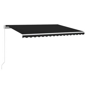 vidaXL Automatick&aacute; mark&iacute;za,LED a senzor vetra 450x300 cm, antracitov&aacute;