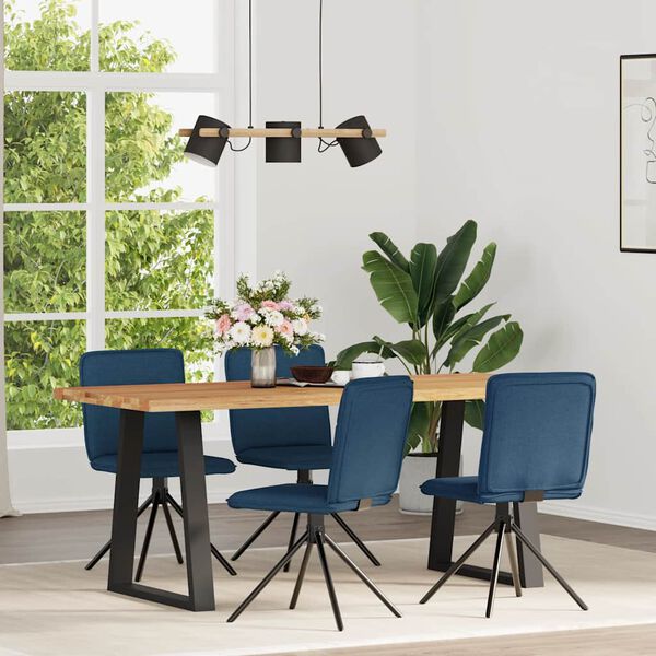 vidaXL Jed&aacute;lensk&eacute; stoličky 4 ks, modr&eacute;, l&aacute;tka