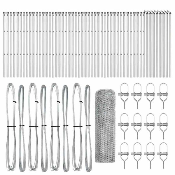 vidaXL Stĺp na plot. Strieborn&aacute; 100 x 0,4 m (13 mm mriežka) Oceľ