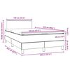 vidaXL Posteľn&yacute; r&aacute;m boxspring s matracom tmavosiv&yacute; 120x220 cm zamat