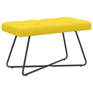 vidaXL Lavica s gomb&iacute;kov&yacute;m pre&scaron;&iacute;van&iacute;m Svetložlt&aacute; 80 x 40 x 46 cm L&aacute;tka