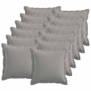 vidaXL Poťah na podložku 12 ks HOUTEN Obl&aacute; &scaron;ed&aacute; 40 x 40 cm Falo&scaron;n&yacute; ľan