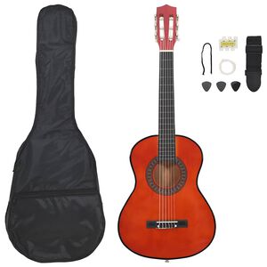 vidaXL 8-dielna klasická gitarová sada pre začiatočníkov 1/2 34"