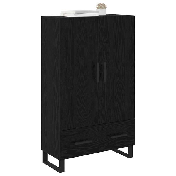 vidaXL Highboard Čierny dub 69,5 x 30 x 115 cm Kompozitn&eacute; drevo