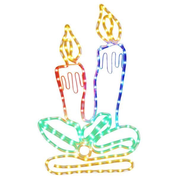 vidaXL Vianočn&aacute; silueta sviečok so 144 LED di&oacute;dami 70x42 cm