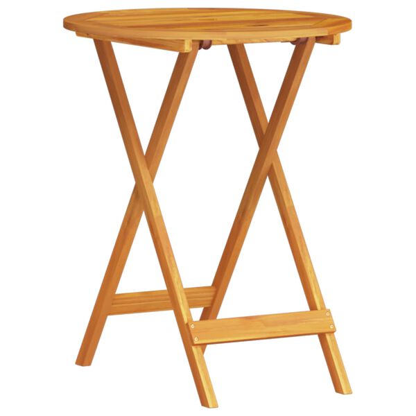 vidaXL Skladacia bistro súprava 3 pcs Hnedá akáciový masív