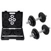 vidaXL 15-dielna sada činiek dumbbell 20 kg, liatina