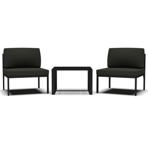 vidaXL 3-dielna z&aacute;hradn&aacute; sedacia s&uacute;prava a sed&aacute;ky, hlin&iacute;k, antracitov&aacute;