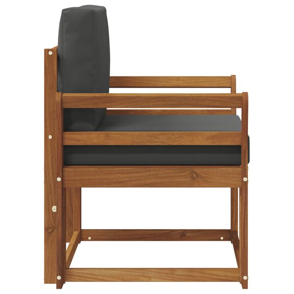 vidaXL Vonkaj&scaron;ia pohovka Mas&iacute;vne ak&aacute;ciov&eacute; drevo a polyester Pr&iacute;rodn&aacute;