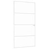 vidaXL Interi&eacute;rov&eacute; dvere biele 102x201,5 cm tvrden&eacute; sklo a hlin&iacute;k &uacute;zke