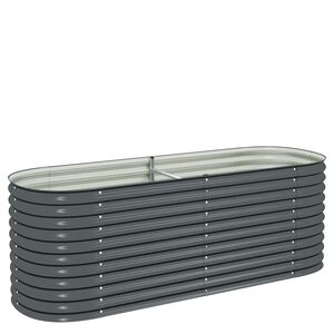 vidaXL Vyv&yacute;&scaron;en&yacute; z&aacute;hradn&yacute; z&aacute;hon 240x80x81 cm, pozinkovan&aacute; oceľ, siv&yacute;