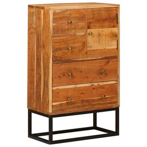 vidaXL Komoda s dverami Pr&iacute;rodn&aacute; 55 x 30 x 90 cm Pevn&eacute; ak&aacute;ciov&eacute; drevo