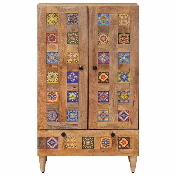 vidaXL Highboard Pr&iacute;rodn&aacute; 60 x 33,5 x 100 cm Mas&iacute;vne mango drevo