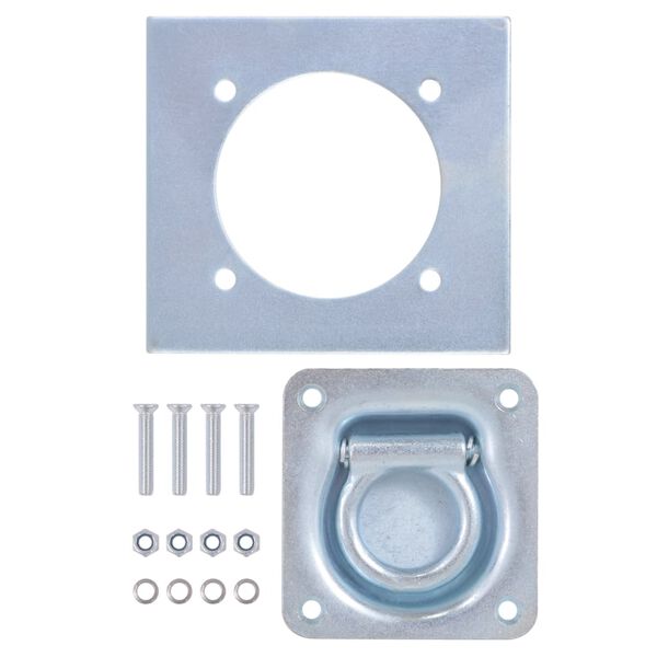 vidaXL Kotviaca miska pre pr&iacute;vesn&yacute; voz&iacute;k, 8 ks, pozinkovan&aacute; oceľ, 2000 kg