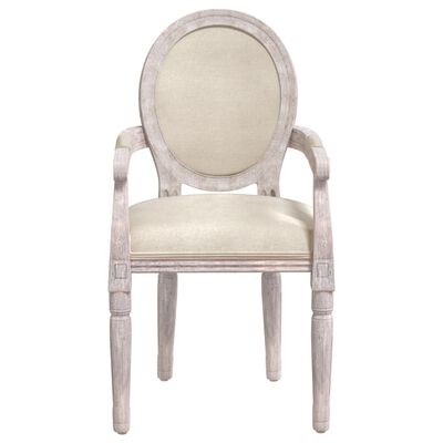 vidaXL Jedálenská stolička, béžová 54x56x96,5 cm, ľan