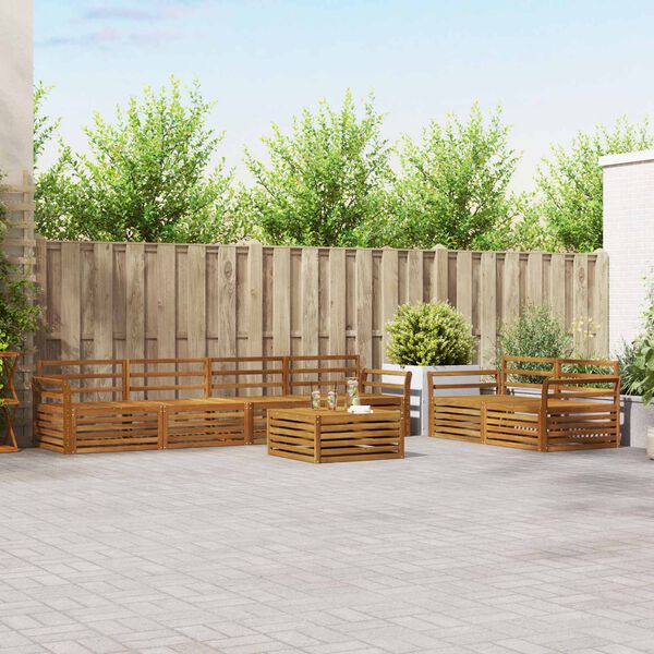 vidaXL Z&aacute;hradn&aacute; s&uacute;prava gaučov 7 pcs Pr&iacute;rodn&aacute; Pevn&eacute; ak&aacute;ciov&eacute; drevo