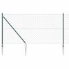 vidaXL Reťazov&aacute; br&aacute;na s hrotmi 10 x 1 m PVC potiahnut&aacute; oceľ Zelen&aacute;