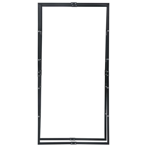 vidaXL Stojan na krbov&eacute; drevo, čierny 100x25x200 cm, oceľ