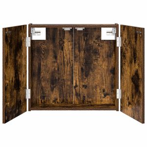 vidaXL Skriňa na terč Dymov&yacute; dub 56 x 12 x 53,5 cm Kompozitn&eacute; drevo