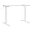 vidaXL R&aacute;m stola na st&aacute;tie biely (94-135)x60x(70-114) cm oceľ