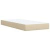 vidaXL Posteľn&yacute; r&aacute;m boxspring s matracom kr&eacute;mov&yacute; 90x190 cm l&aacute;tka