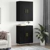 vidaXL Highboard Čierny dub 69,5 x 34 x 180 cm Kompozitn&eacute; drevo