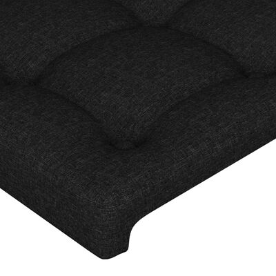 vidaXL Čelo postele so záhybmi čierne 93x23x78/88 cm látka