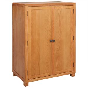 vidaXL &Scaron;atn&aacute; skriňa Hned&aacute; 80 x 50 x 115 cm Mas&iacute;vne dubov&eacute; drevo