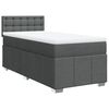 vidaXL Boxspring posteľ s matracom tmavosiv&aacute; 90x190 cm l&aacute;tka