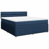 vidaXL Posteľn&yacute; r&aacute;m boxspring s matracom modr&yacute; 180x200 cm l&aacute;tka