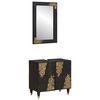 vidaXL Set kabinetov do k&uacute;peľne 2 ks Čierna 62 x 33 x 58 cm