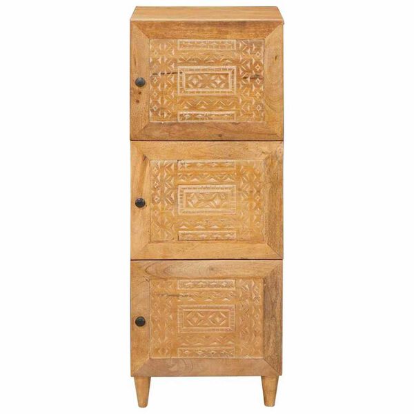 vidaXL Highboard s poličkou Svetlohnedá 40 x 33 x 110 cm mangový masív