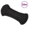 vidaXL Pracovn&eacute; lano čierne 8 mm 50 m polypropyl&eacute;n