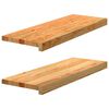 vidaXL Okenn&yacute; parapet 2 ks svetlohned&aacute; 70x30x2 cm dubov&yacute; mas&iacute;v
