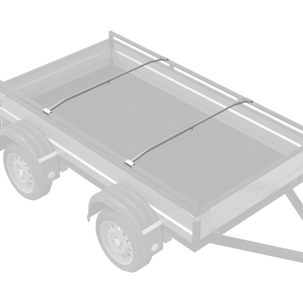 vidaXL vhodn&eacute; pre ploch&yacute; držiak na plachtu 2 pcs Strieborn&aacute; 100-145 cm