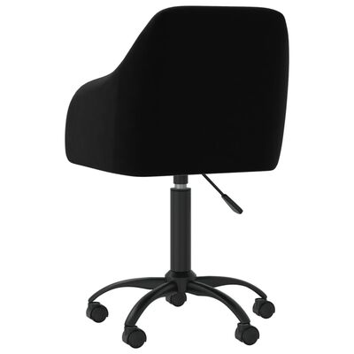 vidaXL Otočná kancelárska stolička čierna zamatová
