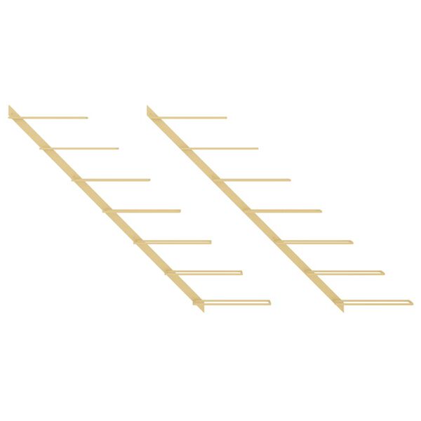 vidaXL N&aacute;stenn&yacute; stojan na v&iacute;no na 7 flia&scaron; 2 ks zlat&yacute; kovov&yacute;