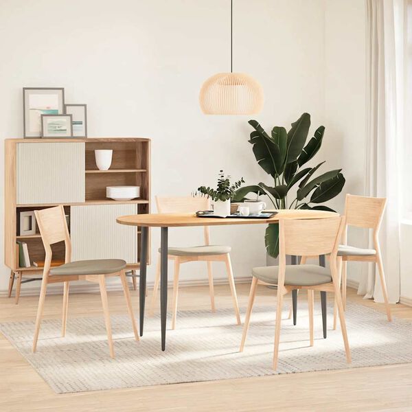 vidaXL Stolová doska 140x60x2 cm dubový masív oválny