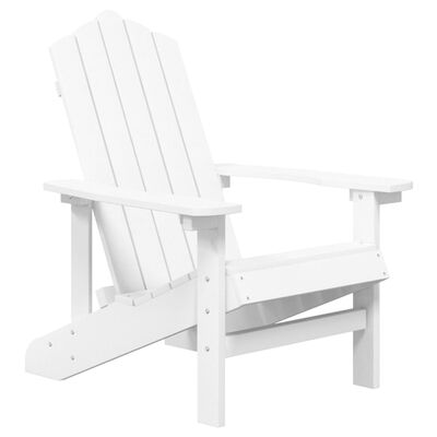 vidaXL Záhradná stolička Adirondack so stolíkom HDPE biela