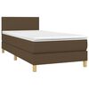 vidaXL Boxspring posteľ s matracom tmavohned&aacute; 90x190 cm l&aacute;tka
