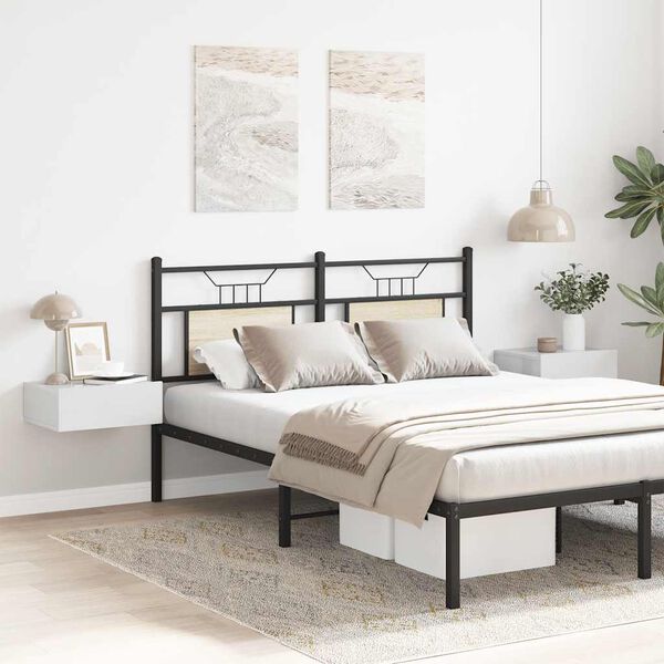 vidaXL Nástenné nočné stolíky 2 ks, lesklé biele 40x30x15 cm