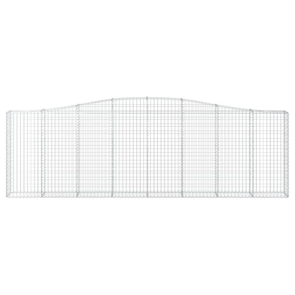 vidaXL Obl&uacute;kov&eacute; gabionov&eacute; ko&scaron;e 25 ks 400x30x120/140 cm pozink. železo