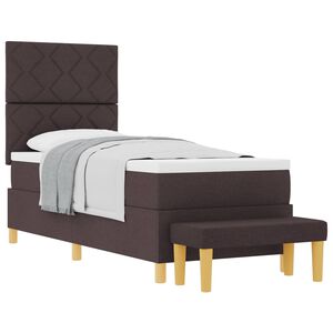 vidaXL Posteľ s pružinov&yacute;m r&aacute;mom Tmavo hned&aacute; 200 x 80 cm l&aacute;tka
