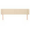 vidaXL Čelo postele so z&aacute;hybmi kr&eacute;mov&yacute; 163x23x78/88 cm l&aacute;tka