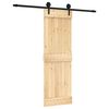 vidaXL Posuvn&eacute; dvere Pr&iacute;rodn&aacute; a čierna 70 x 210 cm