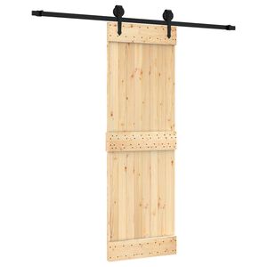 vidaXL Posuvn&eacute; dvere Pr&iacute;rodn&aacute; a čierna 70 x 210 cm