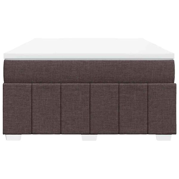 vidaXL Boxspring posteľ s matracom tmavohned&aacute; 140x190 cm l&aacute;tka