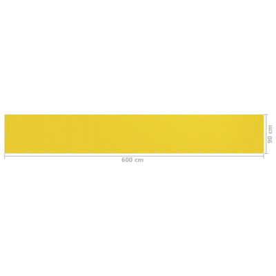vidaXL Balkónová markíza žltá 90x600 cm HDPE